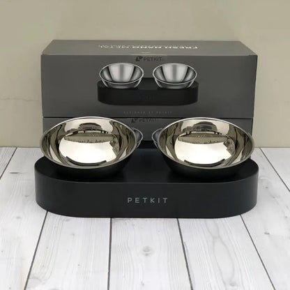 pet Stainless Steel Pet Adjustable Double Feeder Bowls